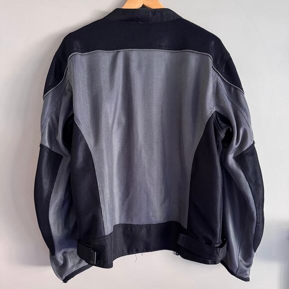 Harley-Davidson Men's Motorcycle Jacket Gray Black Mesh Riding Full Zip Large - Picture 4 of 10